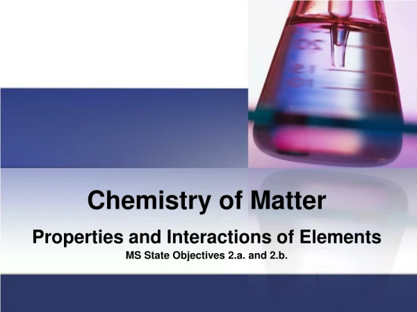 Chemistry of Matter