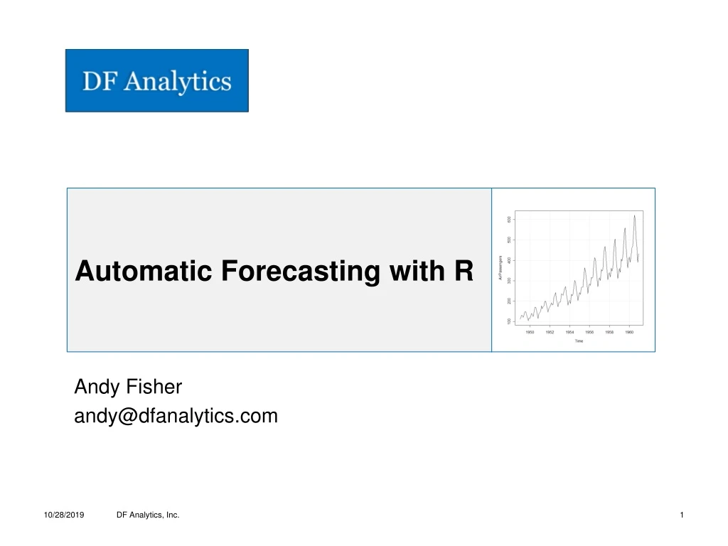 automatic forecasting with r