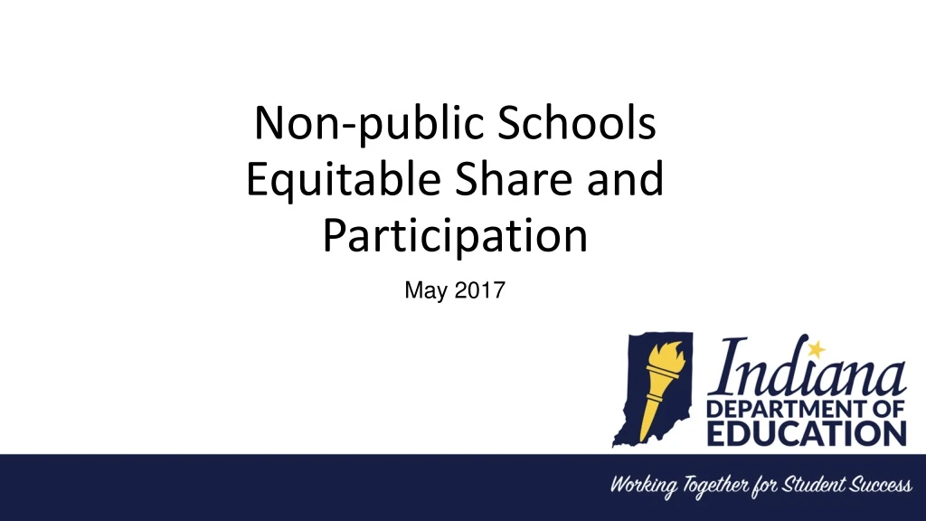 non public schools equitable share and participation