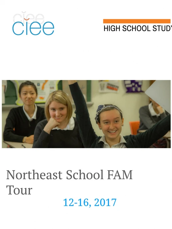 Northeast School FAM Tour February 12-16, 2017