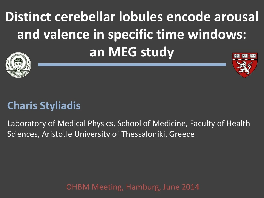 distinct cerebellar lobules encode arousal and valence in specific time windows an meg study