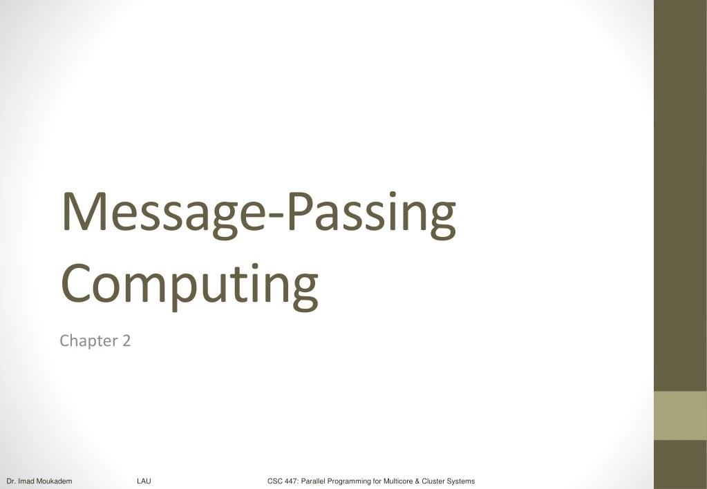 message passing computing