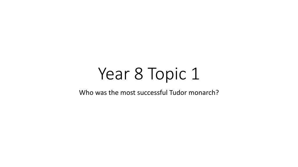 year 8 topic 1