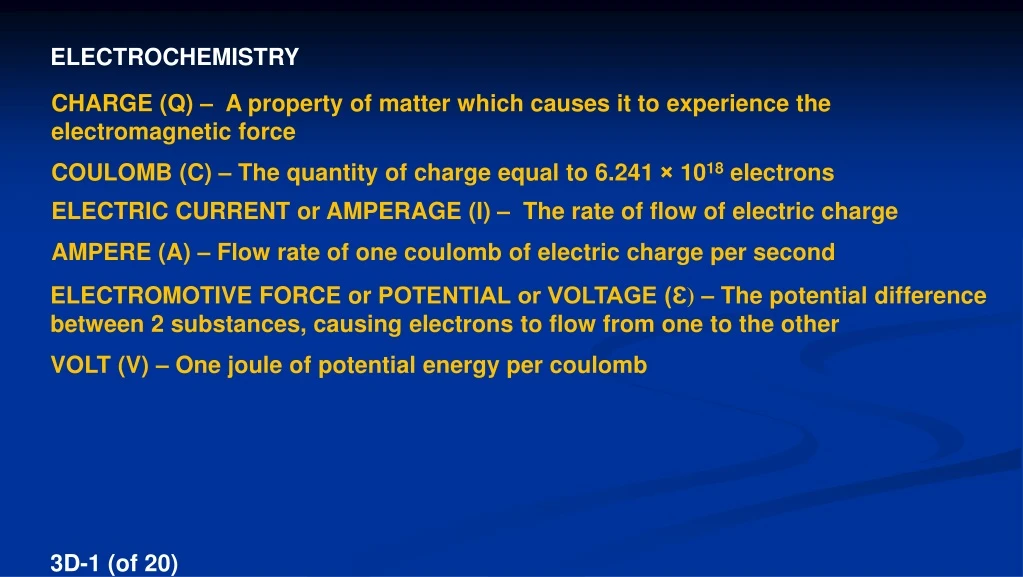 electrochemistry