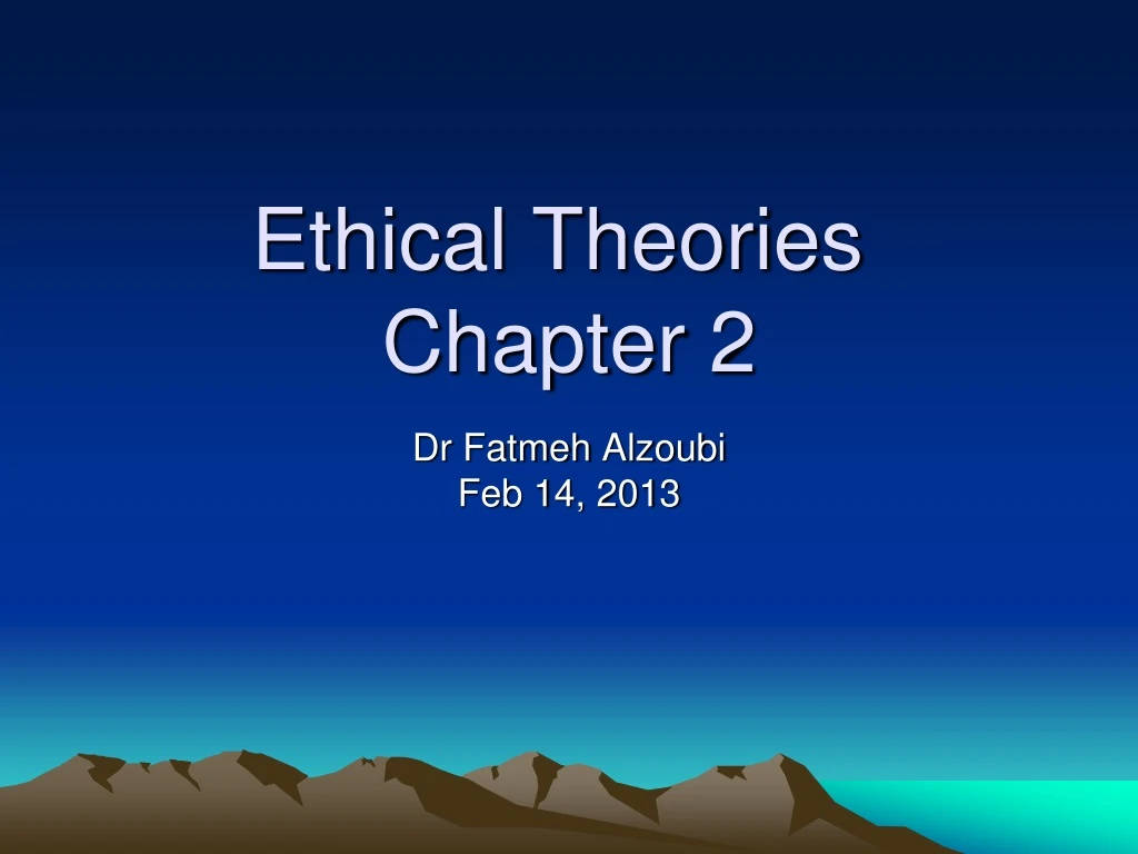 ethical theories chapter 2