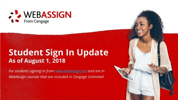 Student Sign In Update As of August 1, 2018
