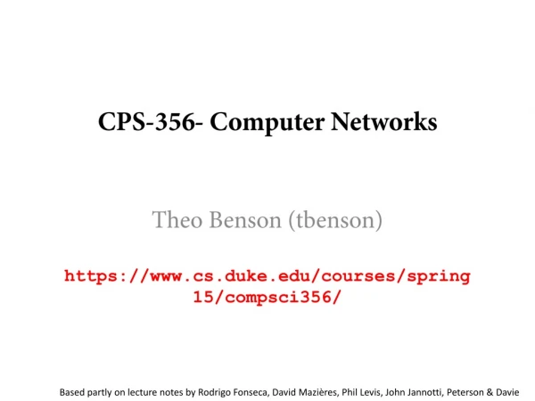 CPS-356- Computer Networks