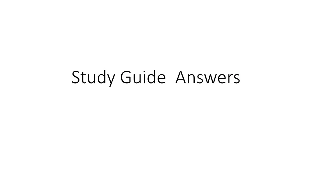 study guide answers