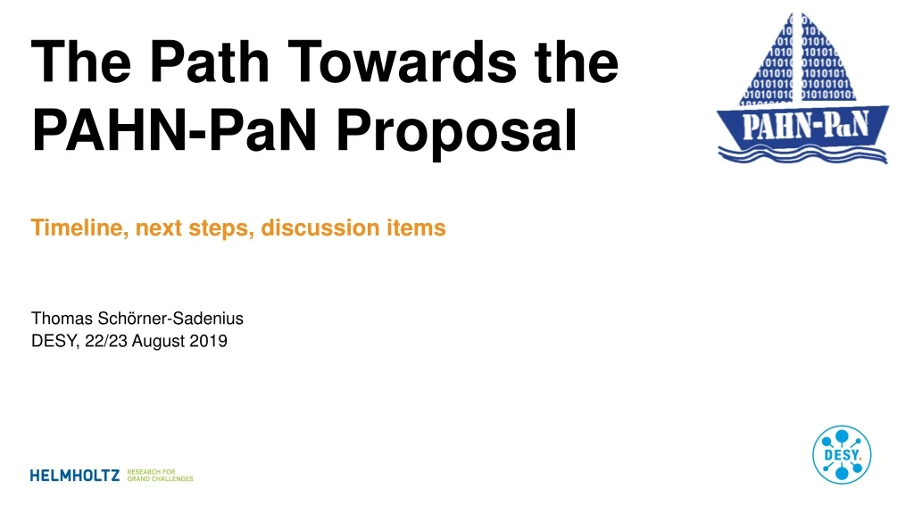 the path towards the pahn pan proposal