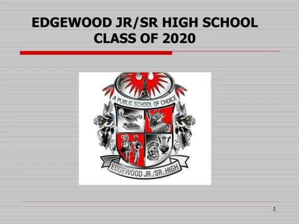 EDGEWOOD JR/SR HIGH SCHOOL CLASS OF 2020