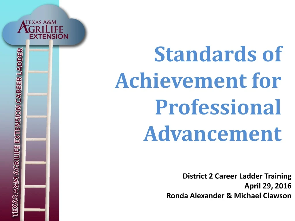 standards of achievement for professional advancement