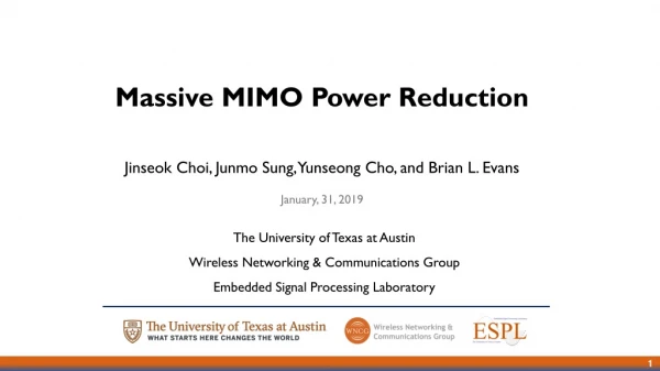 Massive MIMO Power Reduction