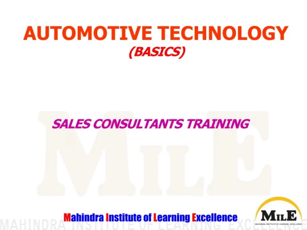 AUTOMOTIVE TECHNOLOGY (BASICS)