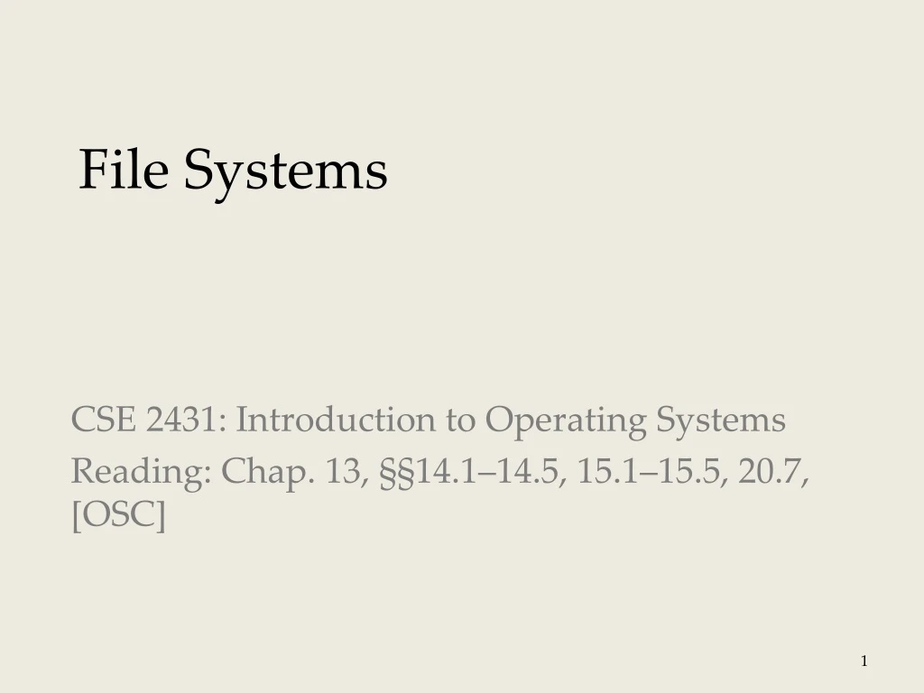 file systems