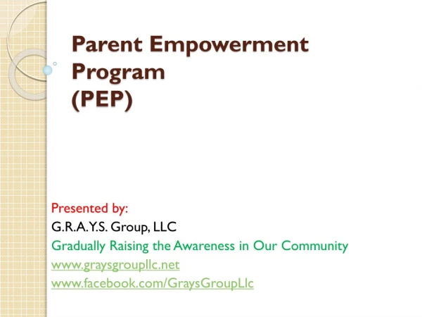 Parent Empowerment Program (PEP)
