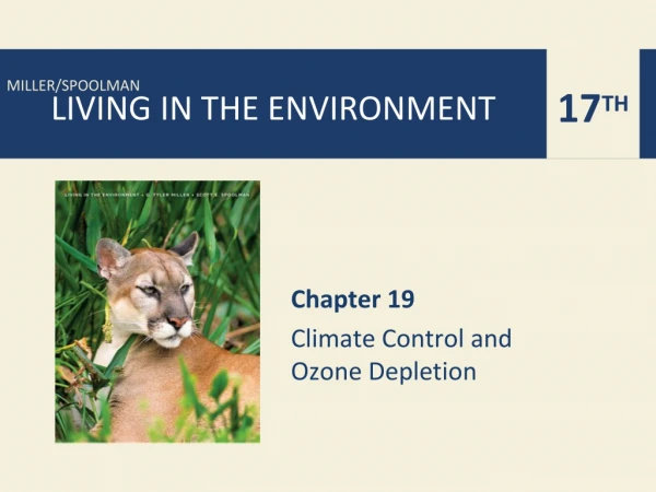 Chapter 19 Climate Control and Ozone Depletion
