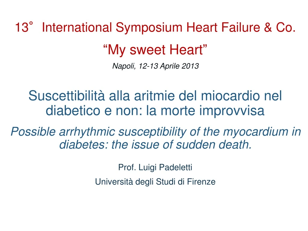 13 international symposium heart failure