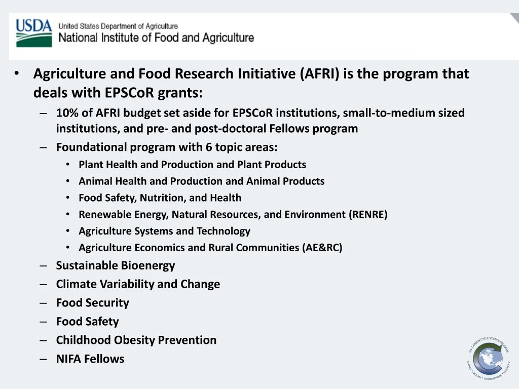 agriculture and food research initiative afri