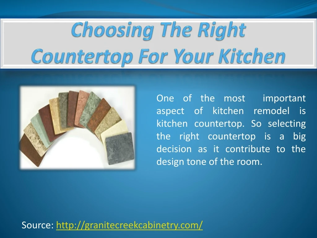choosing the right countertop for your kitchen