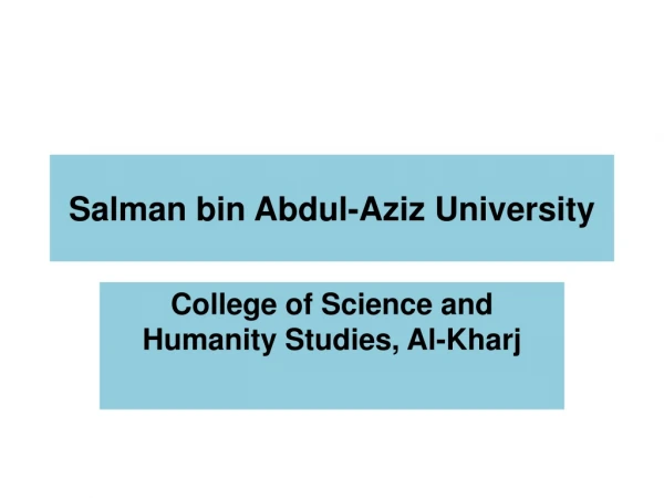 Salman bin Abdul-Aziz University