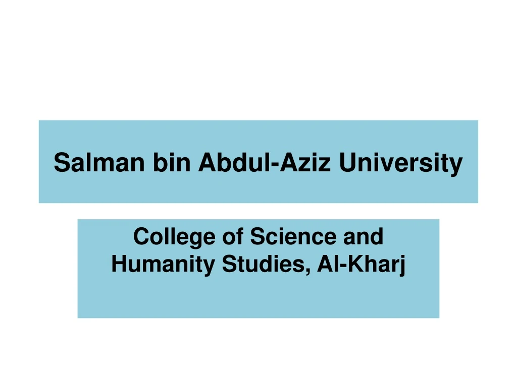 salman bin abdul aziz university