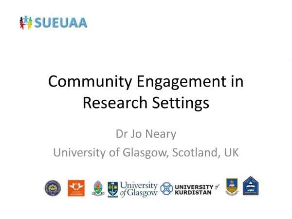 Community Engagement in Research Settings