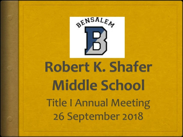 Robert K. Shafer Middle School