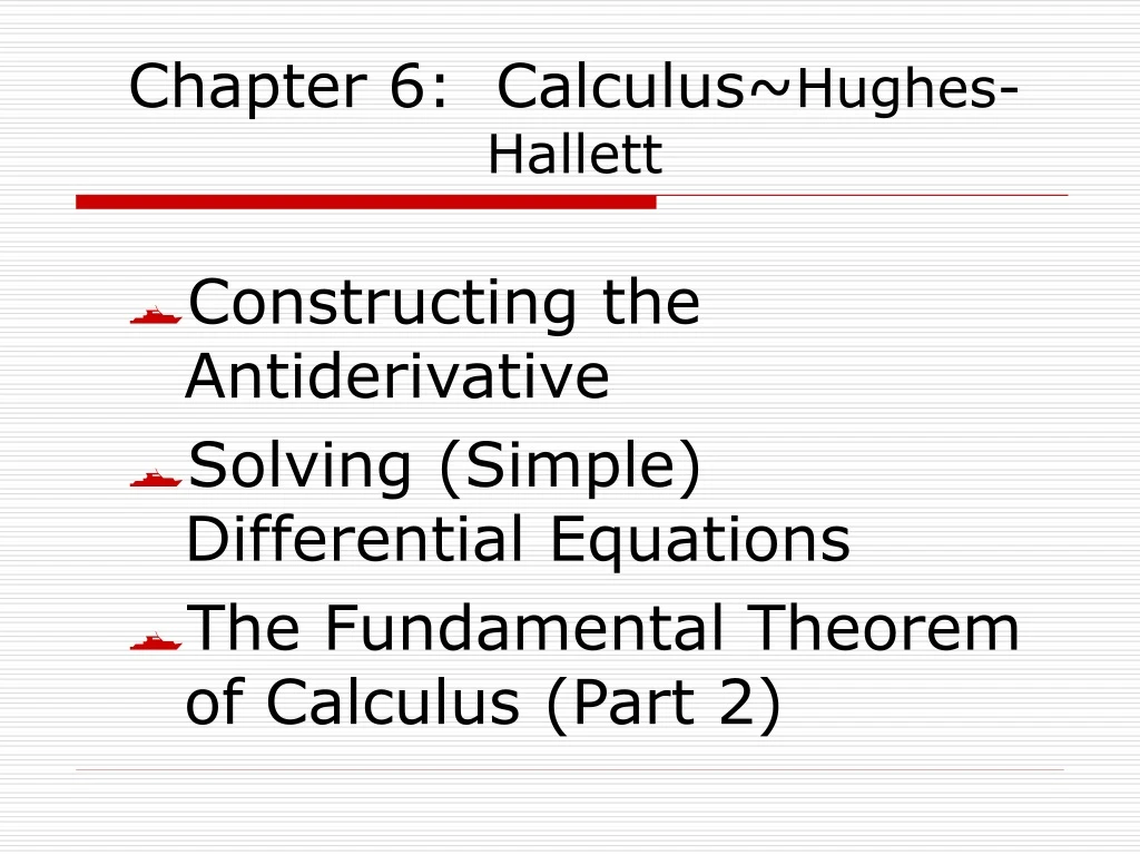 chapter 6 calculus hughes hallett