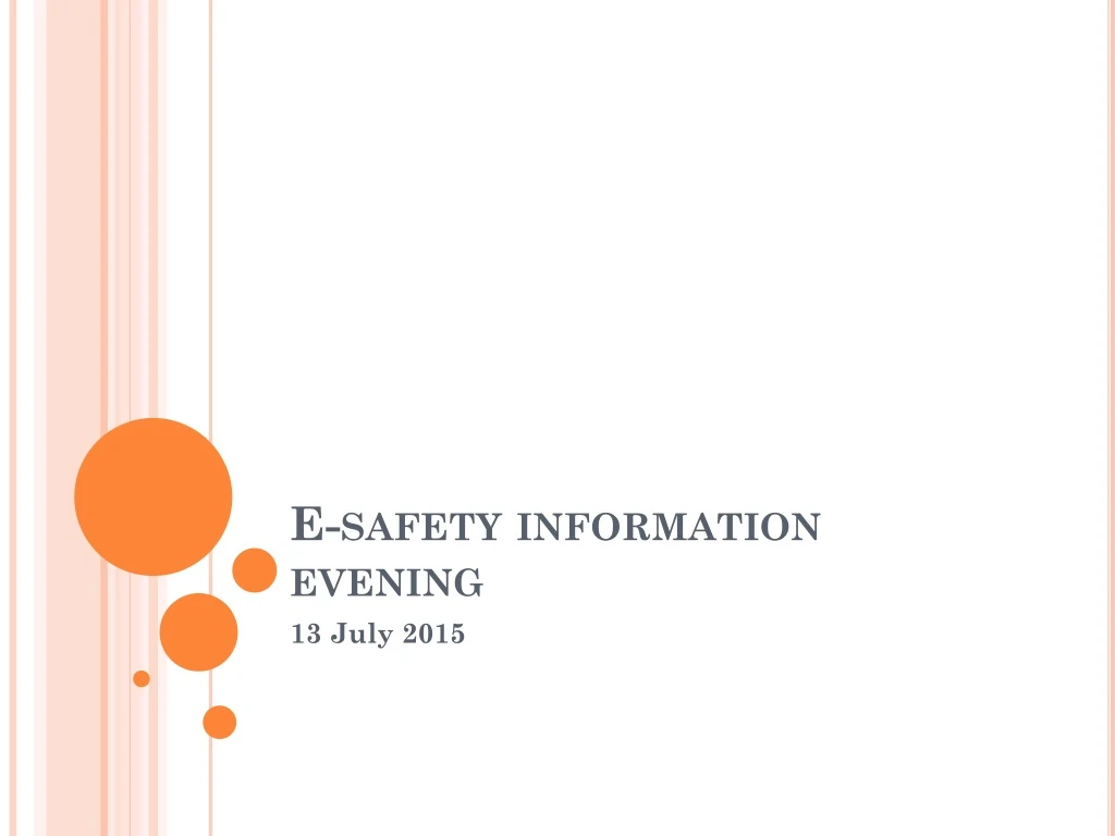 e safety information evening
