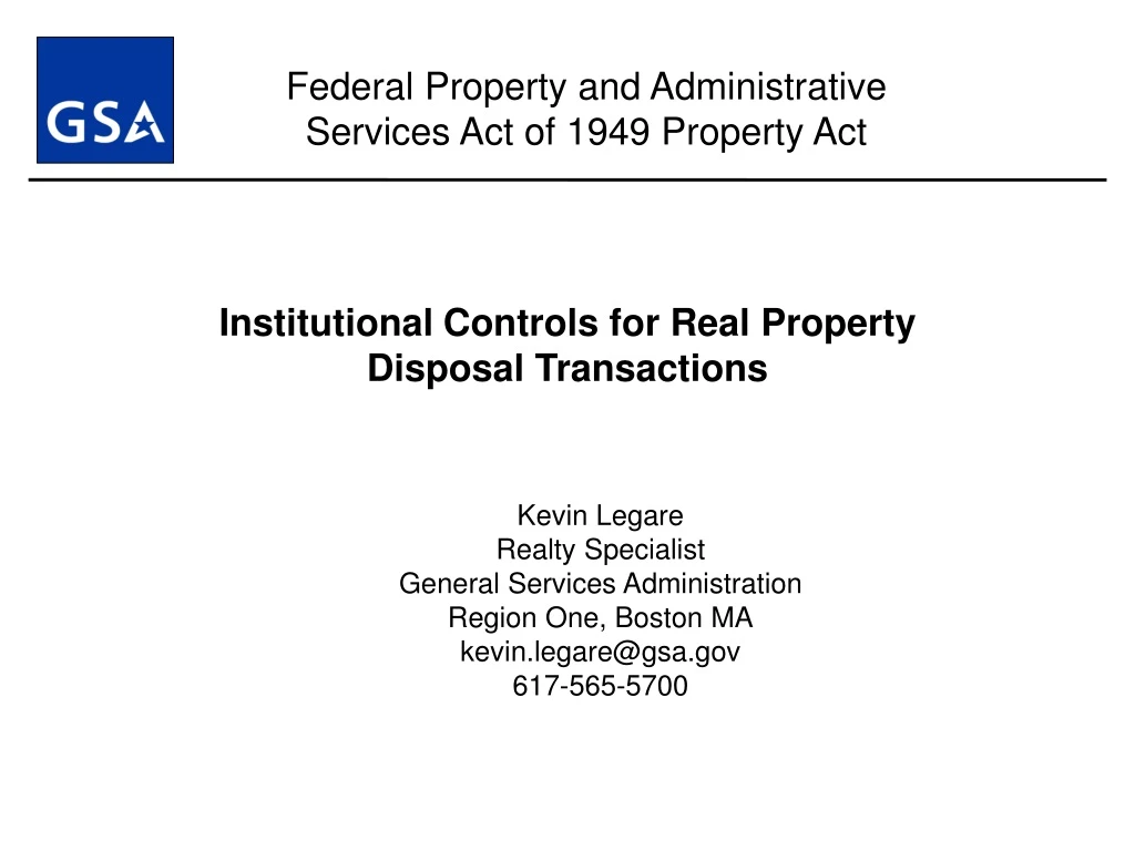 federal property and administrative services