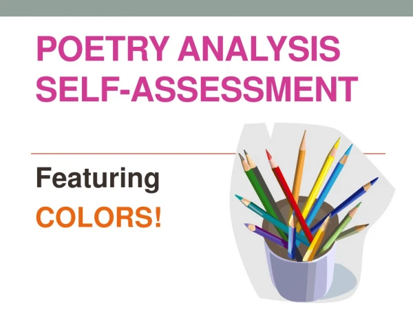 Poetry Analysis self-assessment