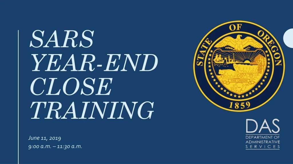 sars year end close training