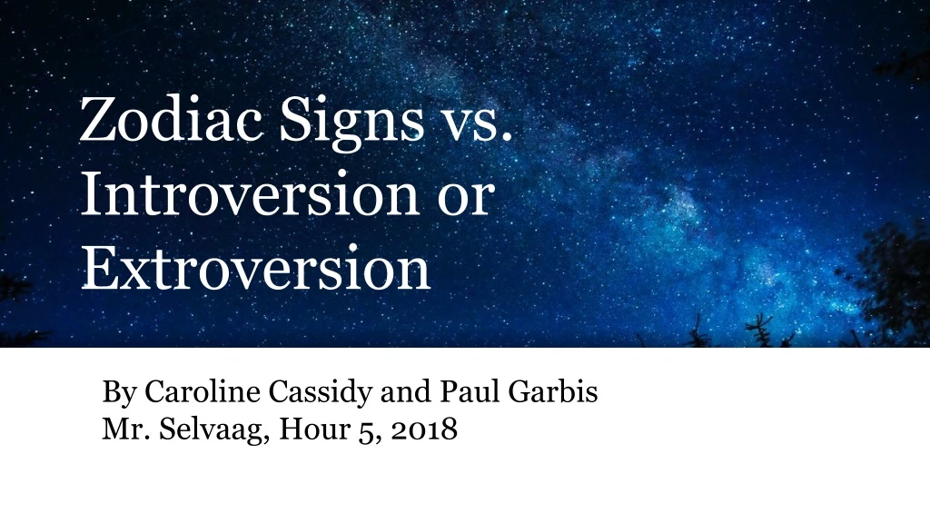zodiac signs vs introversion or extroversion