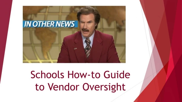 Schools How-to Guide to Vendor Oversight