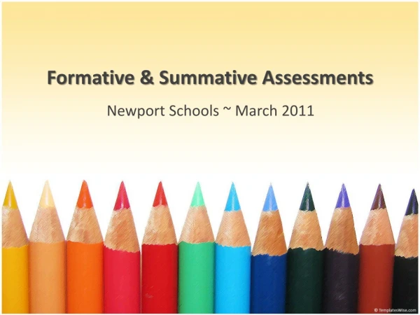 Formative &amp; Summative Assessments