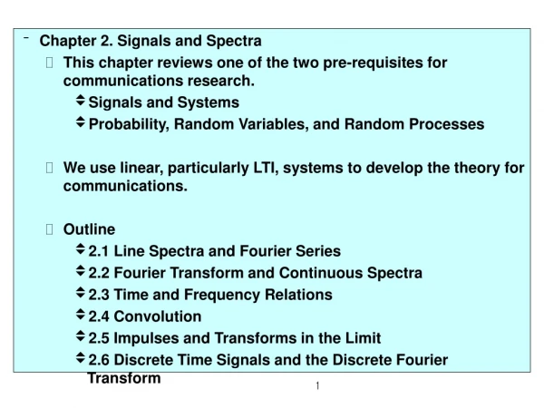 Chapter 2. Signals and Spectra