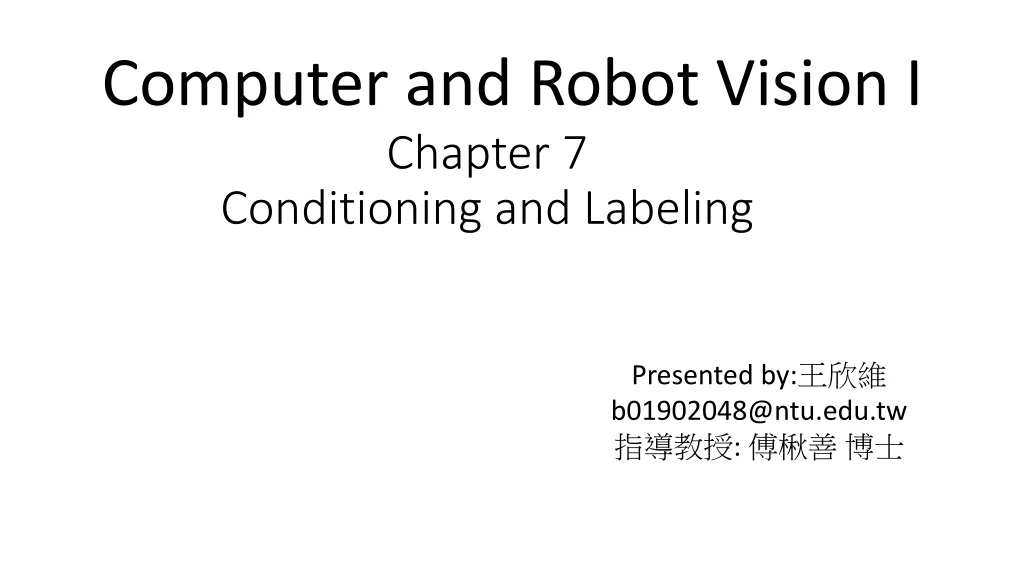 chapter 7 conditioning and labeling