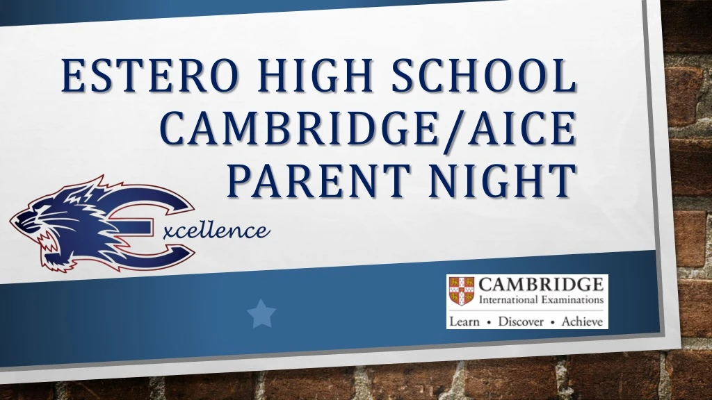 estero high school cambridge aice parent night