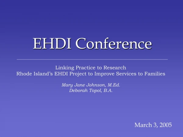 EHDI Conference
