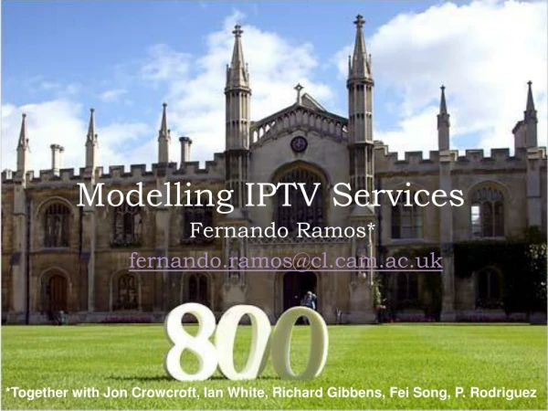 Modelling IPTV Services