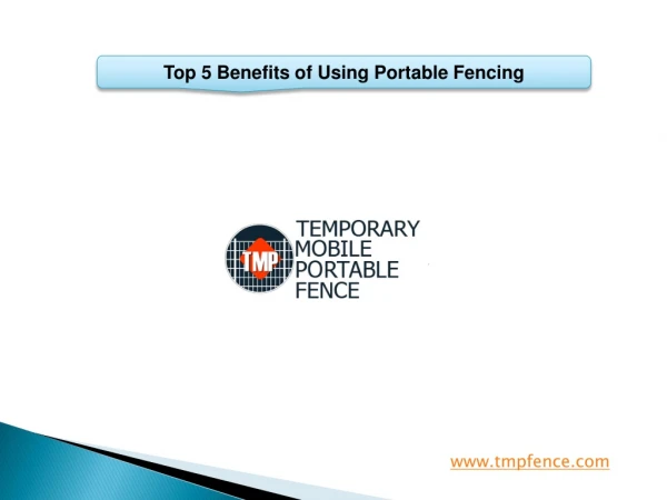 Top 5 Benefits of Using Portable Fencing