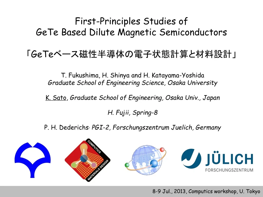 first principles studies of gete based dilute magnetic semiconductors gete