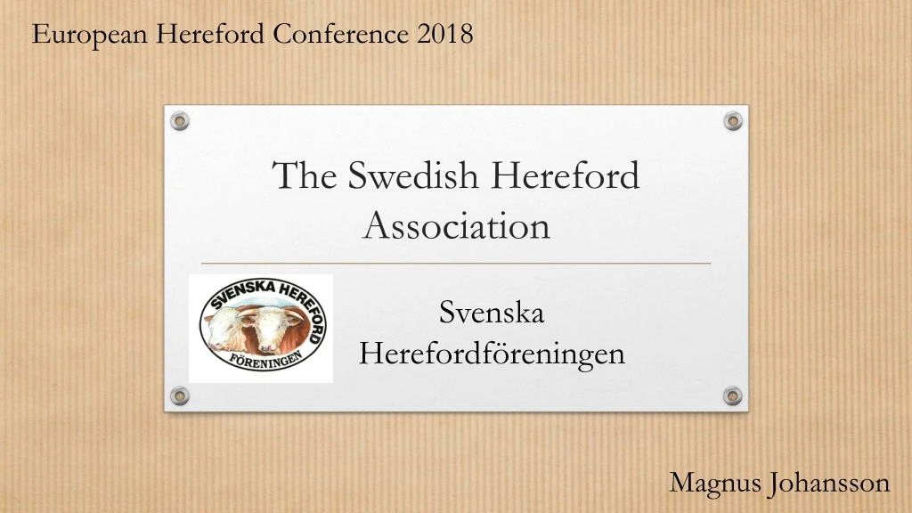 the swedish hereford association