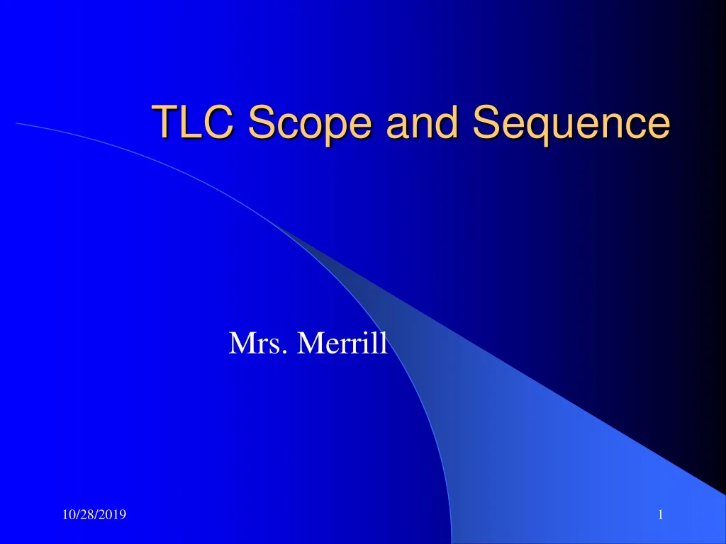 tlc scope and sequence