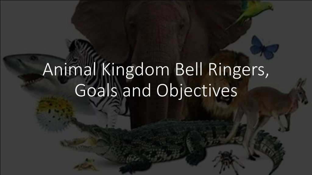 animal kingdom bell ringers goals and objectives