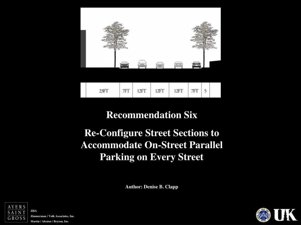 recommendation six re configure street sections