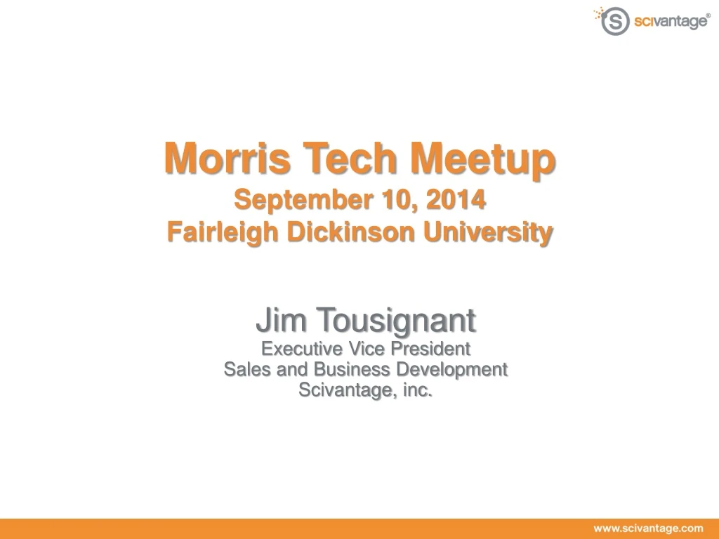 morris tech meetup september 10 2014 fairleigh dickinson university