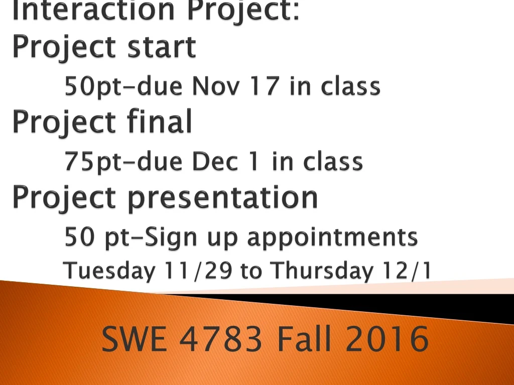 swe 4783 fall 2016