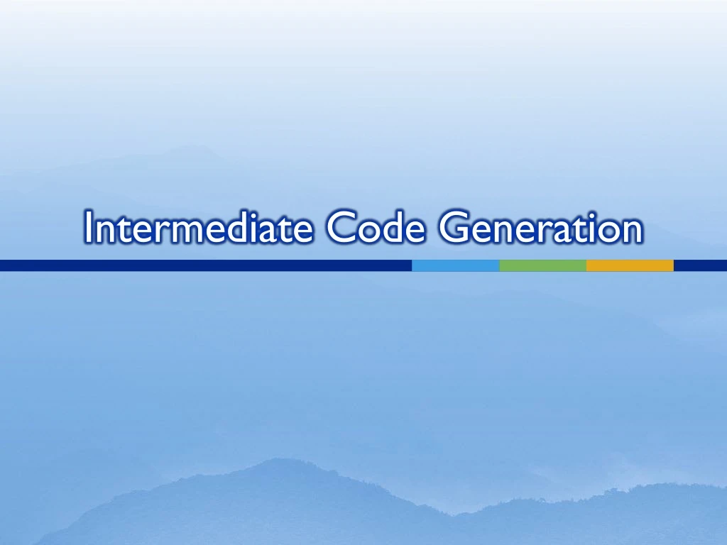 intermediate code generation