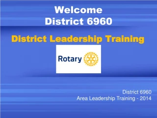 Welcome District 6960 - slide 1